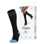 Bracefox® VituSox Steunkousen 15-20 mmHg | Compressiekousen voor Hardlopen, Reizen & Vermoeide Benen | Compressiesokken Heren & Dames | 1 Paar | Maat L