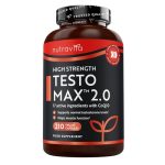 Beste sport supplementen Nutravita TESTOMAX™ 2.0 testosteronsupplementen voor mannen - 210 veganistische capsules - 1450 mg per portie - testosteronbooster - 17 actieve ingrediënten - Ashwagandha KSM 66®, CoQ10, Maca Wortel