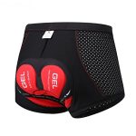 SOLO ACTFIT heren fietsonderbroek, wielersportbroek, fietsbroek met 4D-gel zitkussen, MTB, wielersportondergoed, ademend, sneldrogend, elastisch, rood, XL