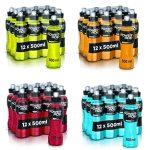 Powerade Sports Mountain Blast + oranje + bloedsinaasappel + citrus verfrissende sportdrank caloriearme energiedrank wegwerpfles (48 x 500 ml)
